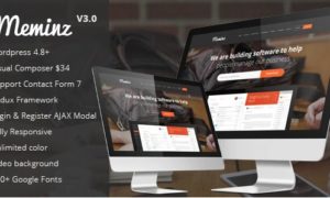 Meminz – Download Software Landing Page Theme