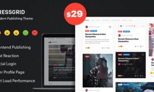 PressGrid – Frontend Publish Reaction & Multimedia Theme