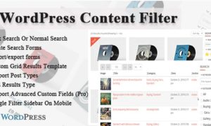 WordPress Content Filter WordPress Plugin