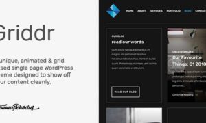 Griddr – Animated Grid Creative WordPress Theme