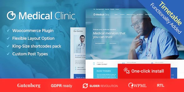 Medical Clinic – Doctor and Hospital Health WordPress Theme 1.2.7