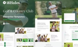 18Holes – Golf & Country Club Website Elementor Template Kit