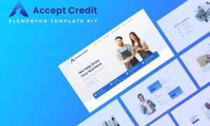 Accept Credit – Financial Services Elementor Template kit