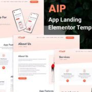 Aip – App Landing Elementor Template Kit