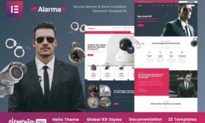 Alarmax – Security Services & Alarm Installation Elementor Template Kit