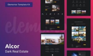 Alcor — Dark Real Estate Elementor Template Kit