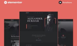 Alexander Durham – Portfolio Photography Elementor Pro Full Site Template Kit
