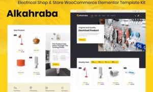Alkahraba – Electrical Shop & Store WooCommerce Elementor Template Kit