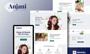 Anjani – Spa & Beauty Elementor Template Kit