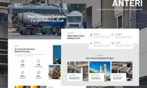 Anteri – Concrete Services Elementor Template Kit
