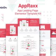 AppRaxx – App Landing Page Elementor Template Kit