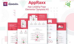 AppRaxx – App Landing Page Elementor Template Kit