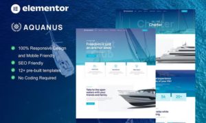 Aquanus – Yacht Club & Boat Rental Elementor Template Kit