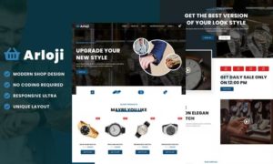 Arloji – Modern Hand Watch Shop eCommerce Elementor Template Kit