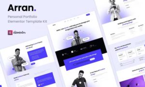 Arran – Personal Portfolio Elementor Template Kit