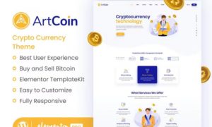 ArtCoin | Bitcoin & Cryptocurrency Elementor Template Kit