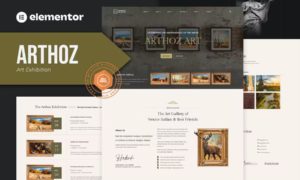 Arthoz – Art Exhibition Elementor Template kit