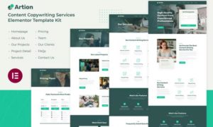 Artion | Content Copywriting Services Elementor Template Kit