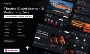 Artore | Theater Entertainment & Performing Arts Elementor Template Kit