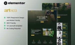 Artsea – Photography & Art Gallery Elementor Template Kit