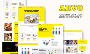 Arvo – Food & Milk Drink Store Elementor Template Kit