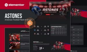 Astones – American Football Team & Sports Elementor Template Kit