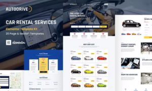 Autodrive – Car Rental & Dealer Elementor Template Kit