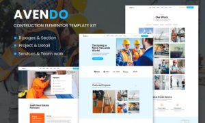 Avendo – Construction Elementor Template Kit