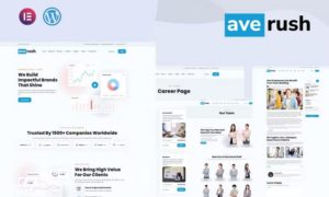 Averush – Digital Marketing & Creative Agency Elementor Template Kit