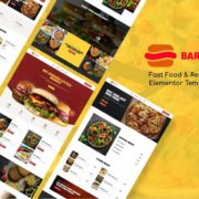Barata – Fast Food & Burger Elementor Template Kit