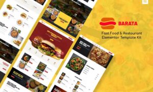 Barata – Fast Food & Burger Elementor Template Kit