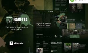 Baretta – Paintball & Airsoft Club Elementor Template Kit