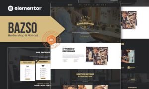 Bazso – Barbershop Elementor Template Kit