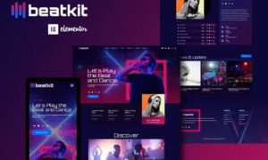 BeatKit – Music Events Elementor Template Kit