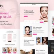Beautify – Makeup Artist & Hair Stylist Elementor Template Kit