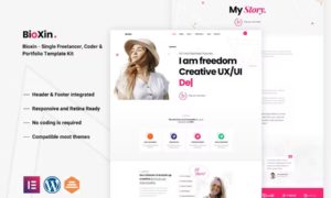 Bioxin – Single Freelancer CV & Portfolio Elementor Template Kit