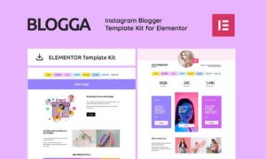 BLOGGA – Instagram Blogger Elementor Template Kit