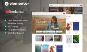 Bookarazi – Author & Publisher Elementor Template Kit