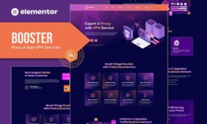 Booster – Proxy & App VPN Service Elementor Template Kit