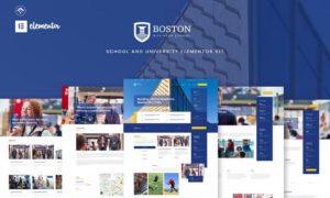 Boston – School & University Elementor Template Kit