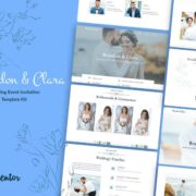Brandon & Clara – Wedding Event Invitation Elementor Template Kit