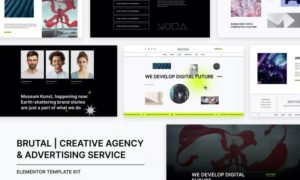 Brutal | Creative Agency & Advertising Service Elementor Template Kit