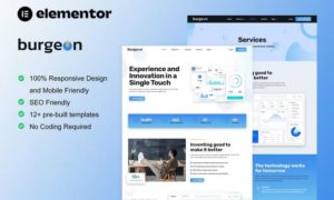 Burgeon – Tech Startup Business Elementor Template Kit