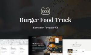 Burger Food Truck – Popup Restaurant Elementor Template Kit