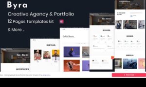 Byra – Creative Agency & Modern Portfolio Elementor Template Kit