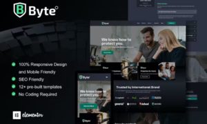 Byte – Cyber Security Business Elementor Template Kit