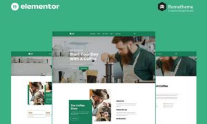 Cafein – Coffee Bar & Cafe Elementor Pro Full Site Template Kit