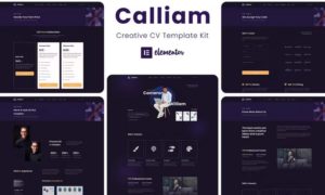 Calliam – Creative CV Elementor Template Kit