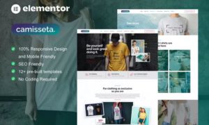 Camisetta – T Shirt Design & Printing Service Elementor Pro Template Kit