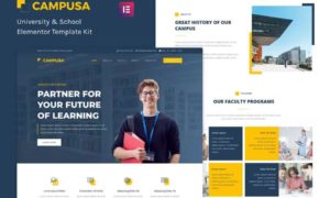 Campusa – University & School Elementor Template Kit